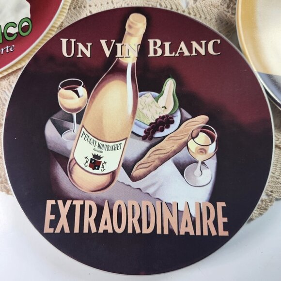 Pottery Barn Wine Bar Cocktail Appetizer Plates 8 1/4" Set of 4 With Box - Picture 11 of 11